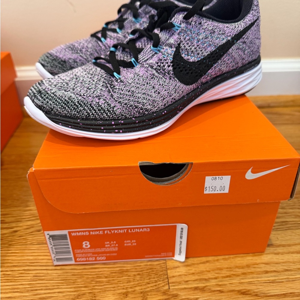 Nike Women's Flyknit Lunar3 - Black and Purple
